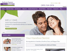Tablet Screenshot of jacksonsquaredental.ca